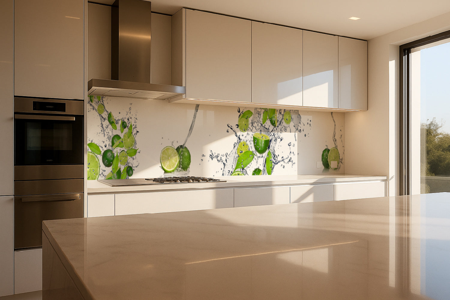 Küchenrückwand Limetten Splash