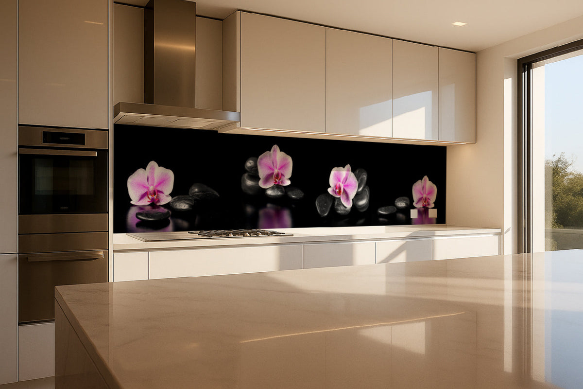 Küchenrückwand Zen Orchideen