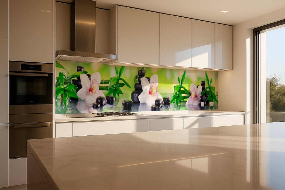 Küchenrückwand Spa Orchideen