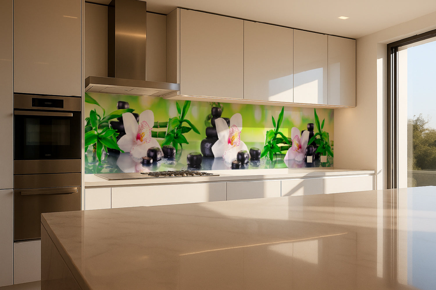 Küchenrückwand Spa Orchideen