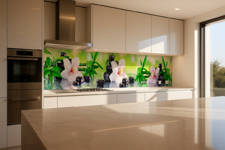 Küchenrückwand Spa Orchideen