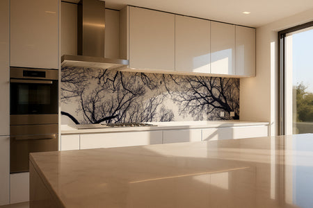 Küchenrückwand Äste Silhouette