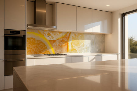 Küchenrückwand Eis und Zitrone