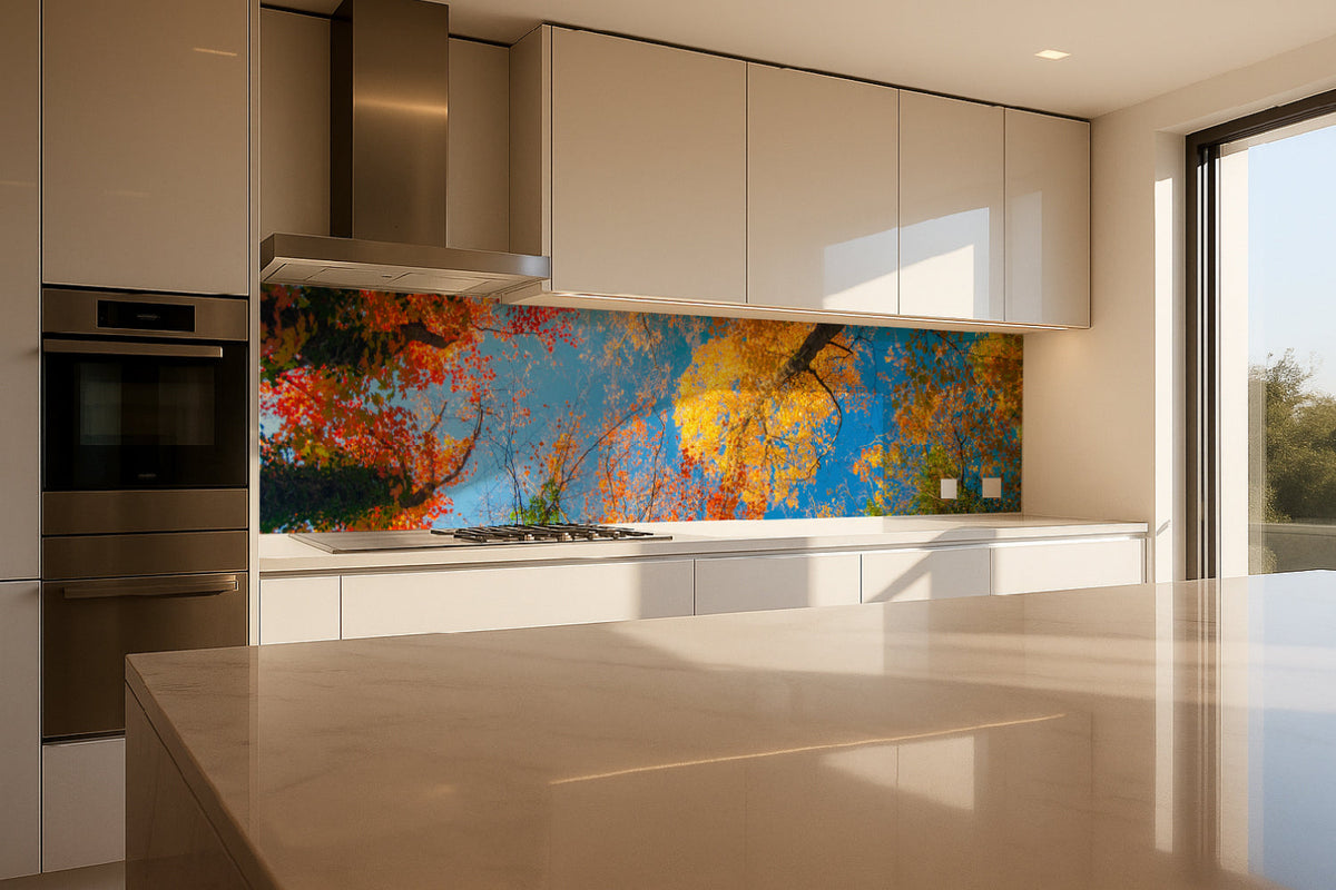 Küchenrückwand Bunte Herbstbäume