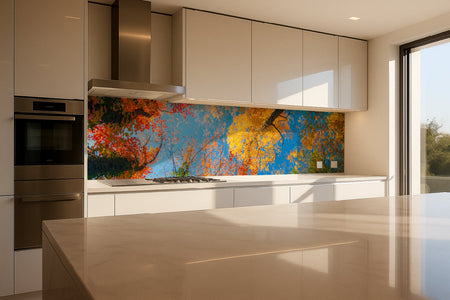 Küchenrückwand Bunte Herbstbäume