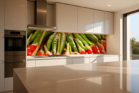 Küchenrückwand Rote & Grüne Chili