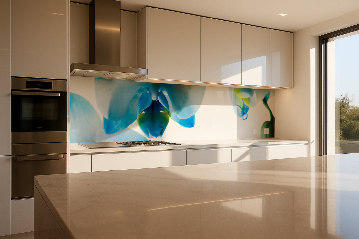 Küchenrückwand Orchideenlicht