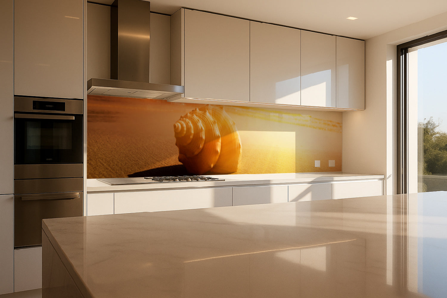 Küchenrückwand Sonnenuntergang am Strand