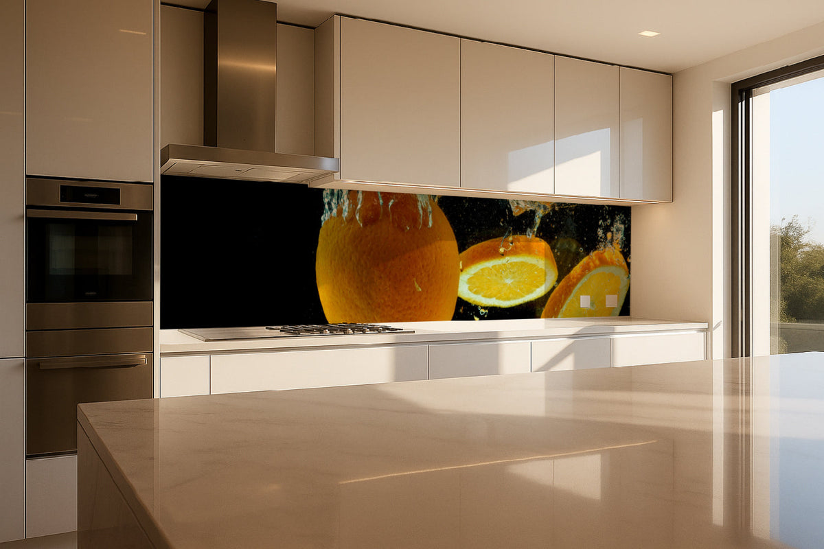 Küchenrückwand Orange Splash