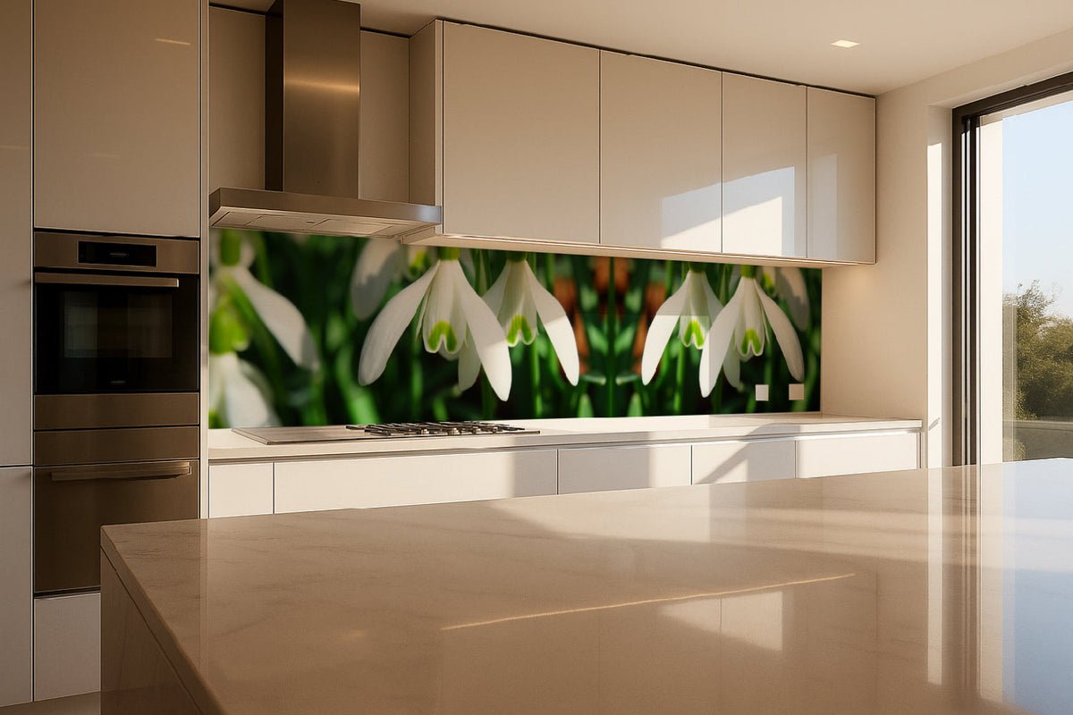 Küchenrückwand Schneeglöckchen