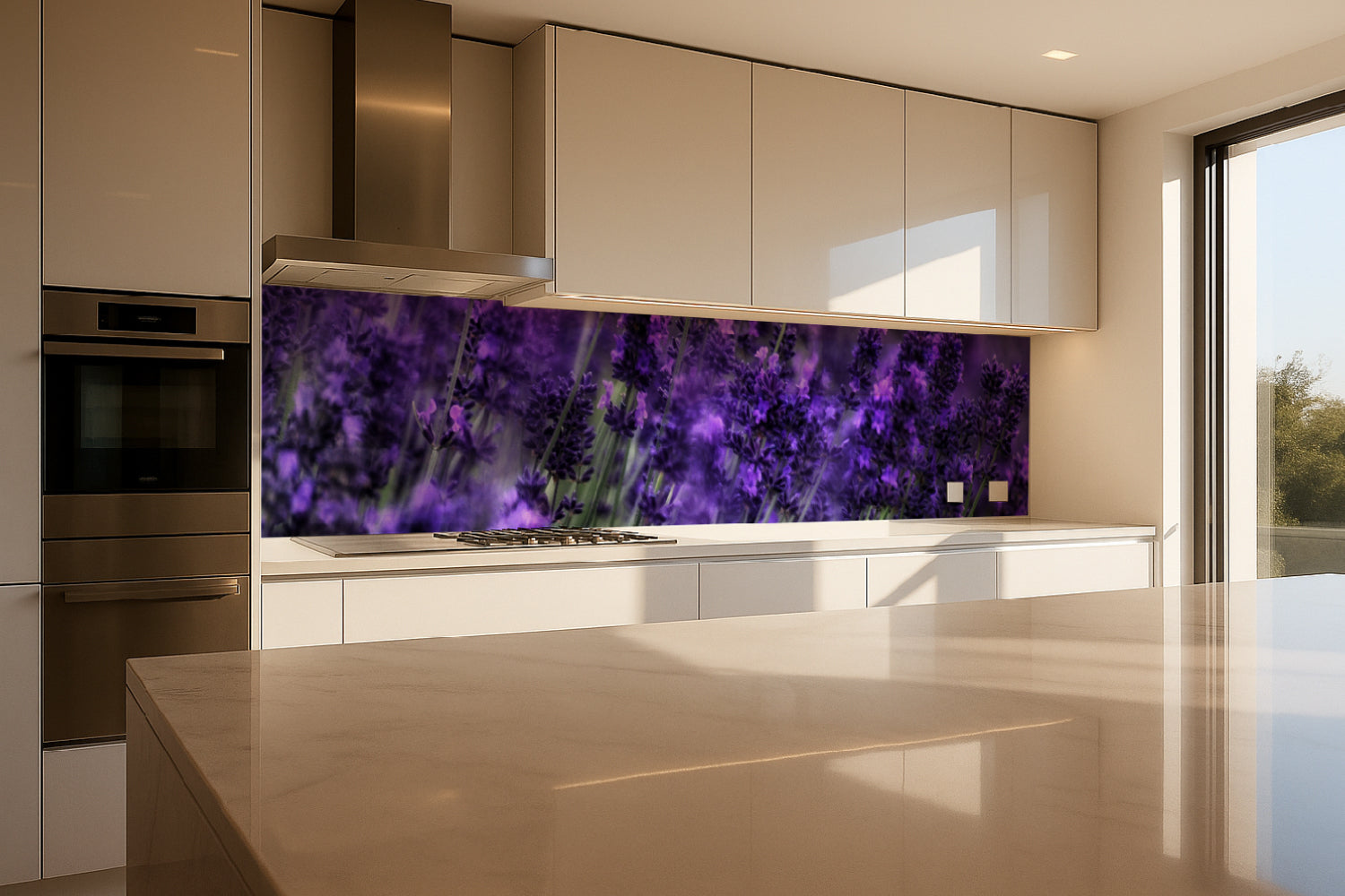 Küchenrückwand Lavendelblüte