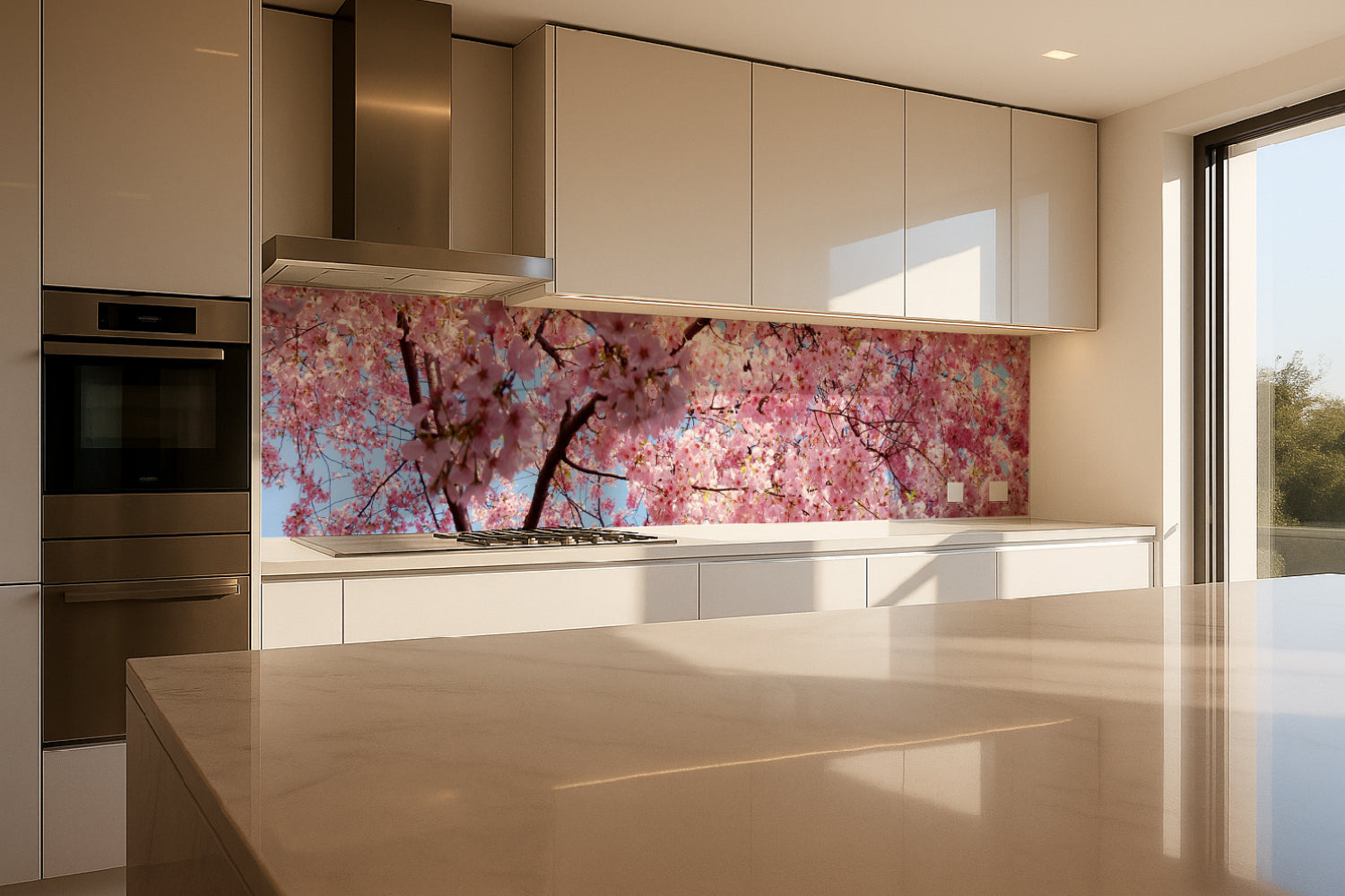 Küchenrückwand Kirschblüte