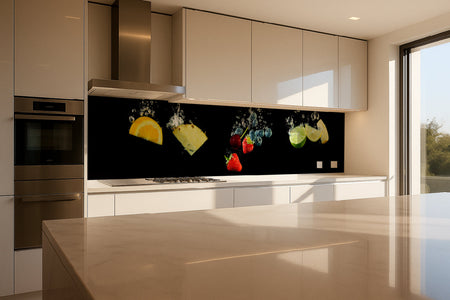 Küchenrückwand Früchte im Wasser