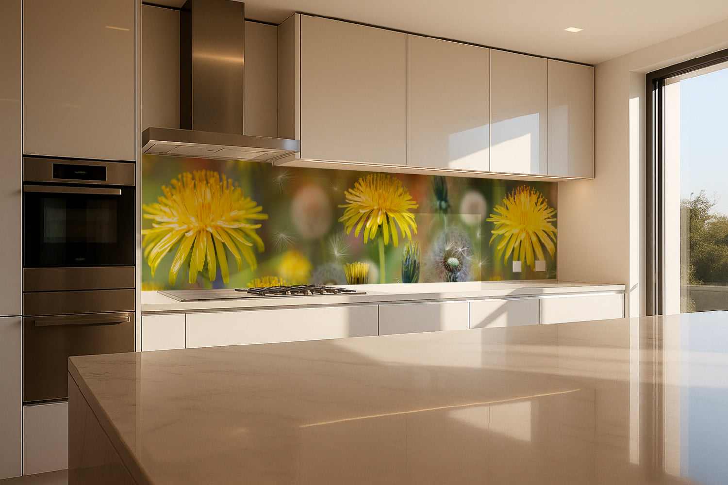 Küchenrückwand Löwenzahn