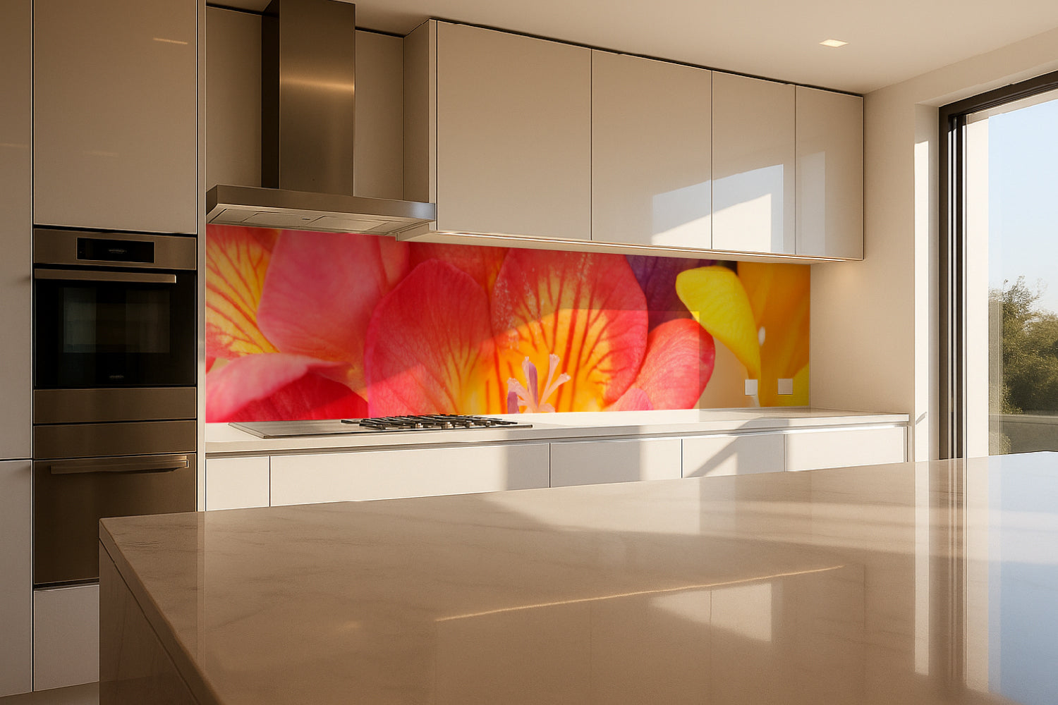 Küchenrückwand Blumen Design