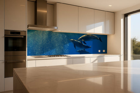 Küchenrückwand Delfine
