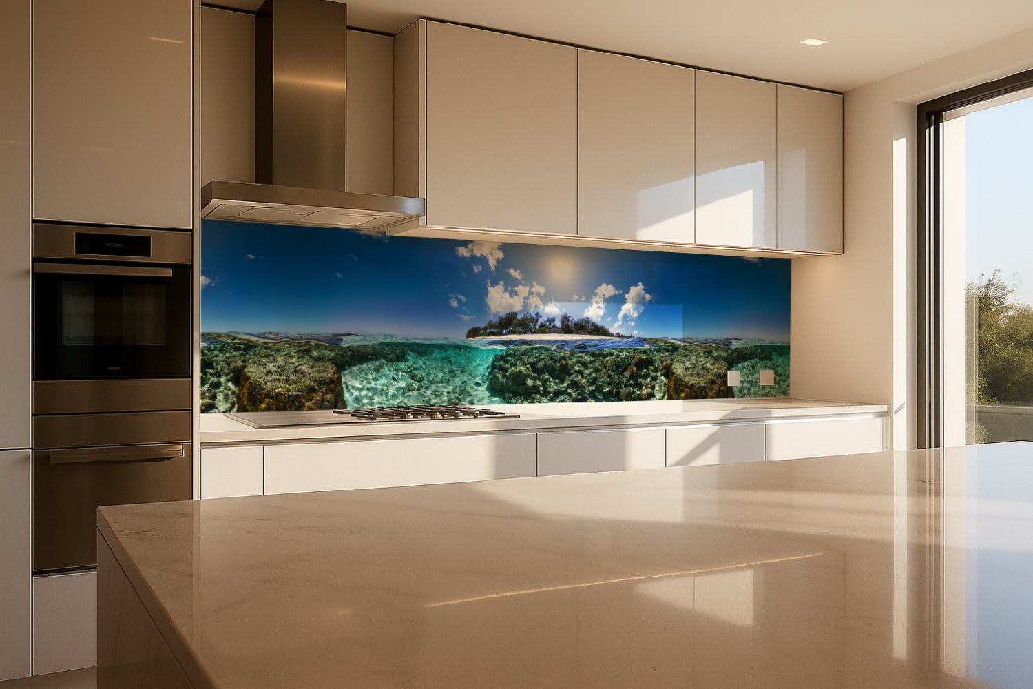 Küchenrückwand Tropeninsel