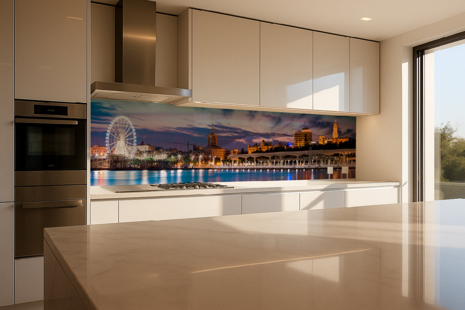 Küchenrückwand Stadt am Meer