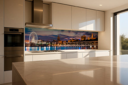 Küchenrückwand Stadt am Meer