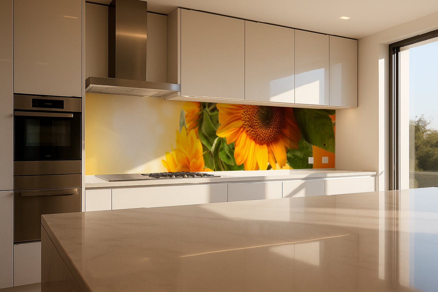 Küchenrückwand Sonnenblume Gelb