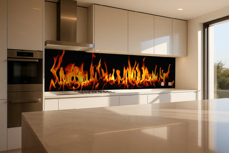 Küchenrückwand Feuer Flammen Design