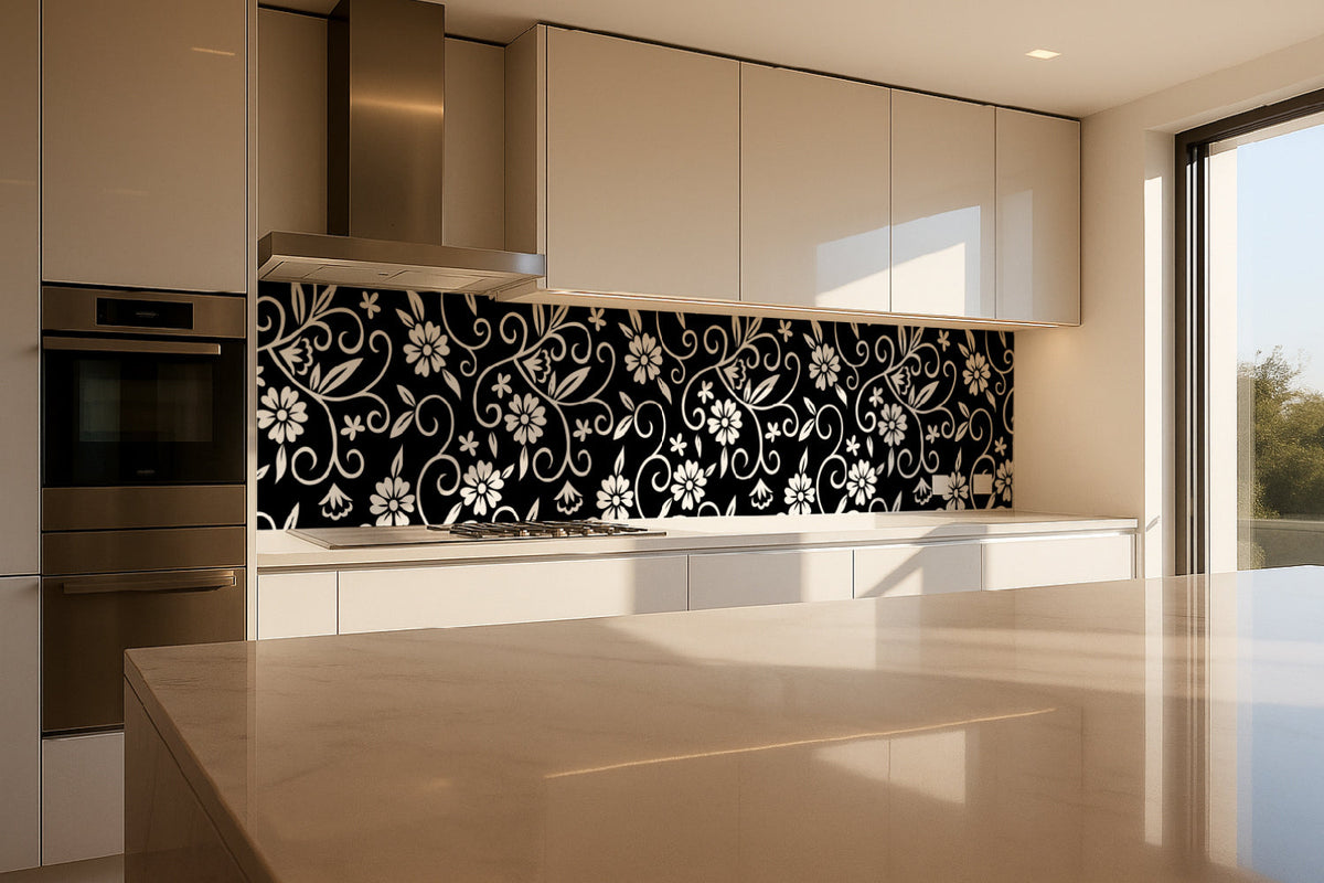 Küchenrückwand Blumenmuster