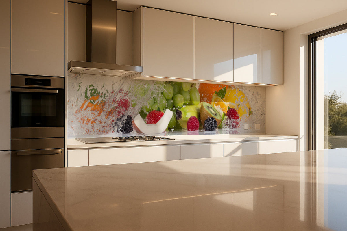 Küchenrückwand Früchte Splash