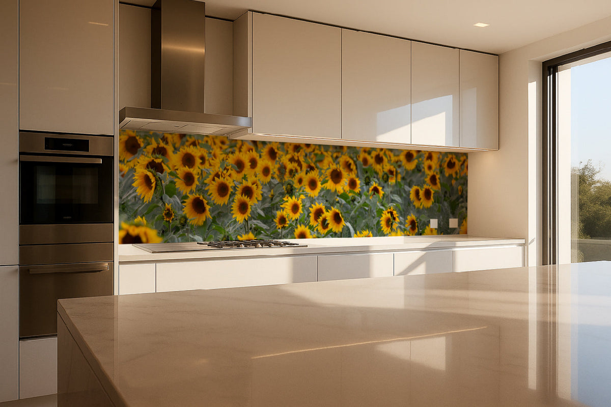 Küchenrückwand Sonnenblumenfeld
