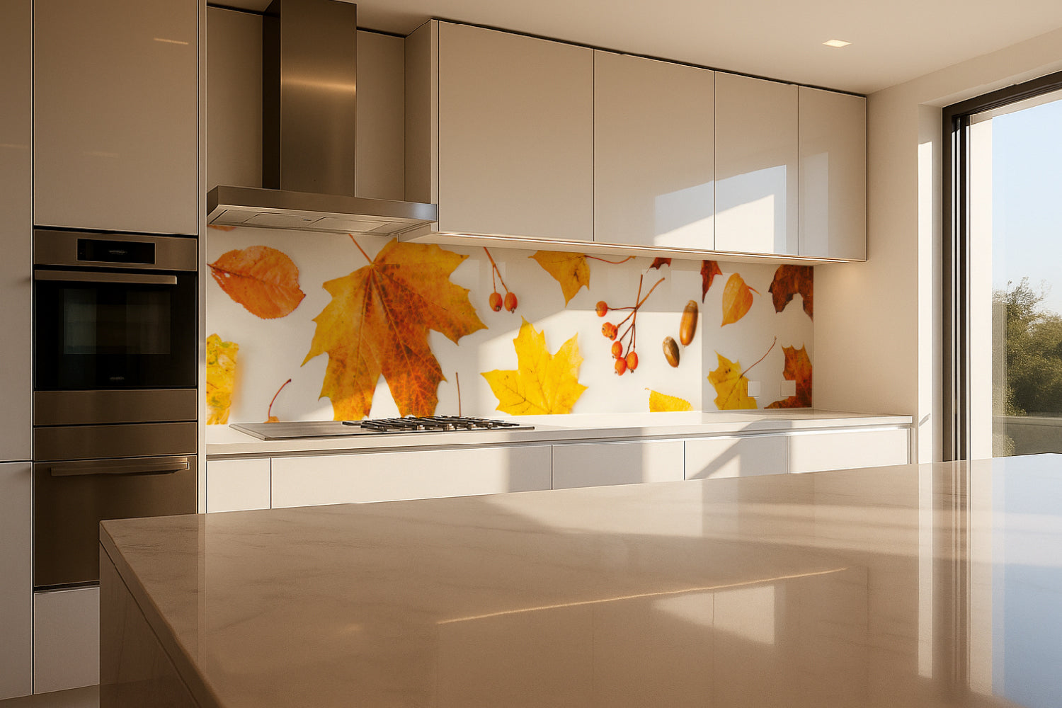 Küchenrückwand Herbstblätter