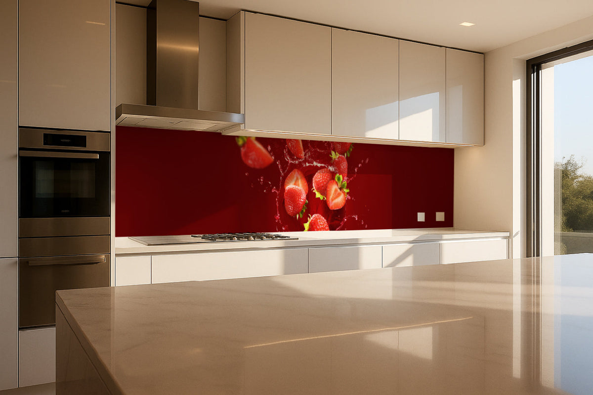 Küchenrückwand Erdbeeren Splash