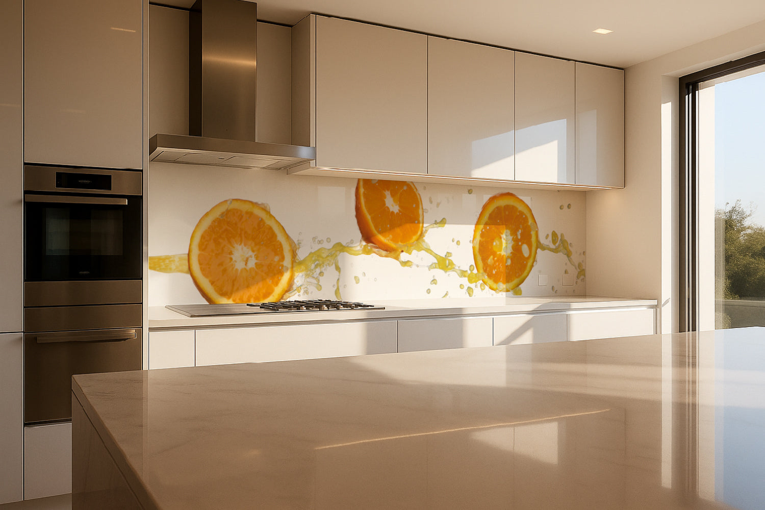 Küchenrückwand Orange Splash