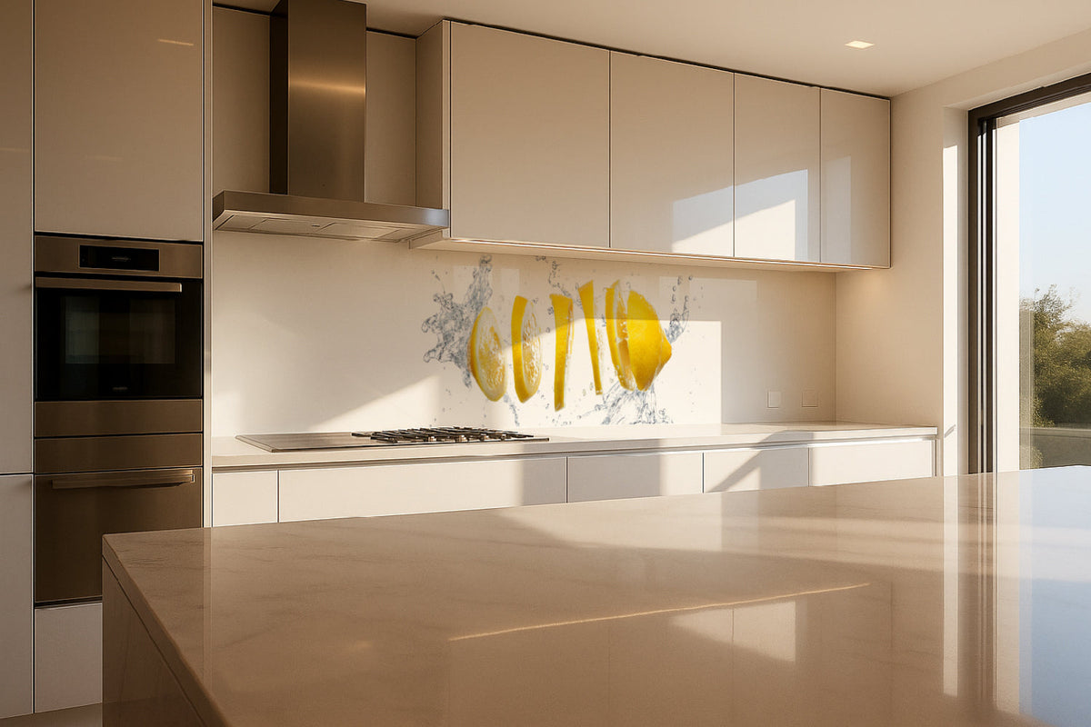 Küchenrückwand Zitrone Splash