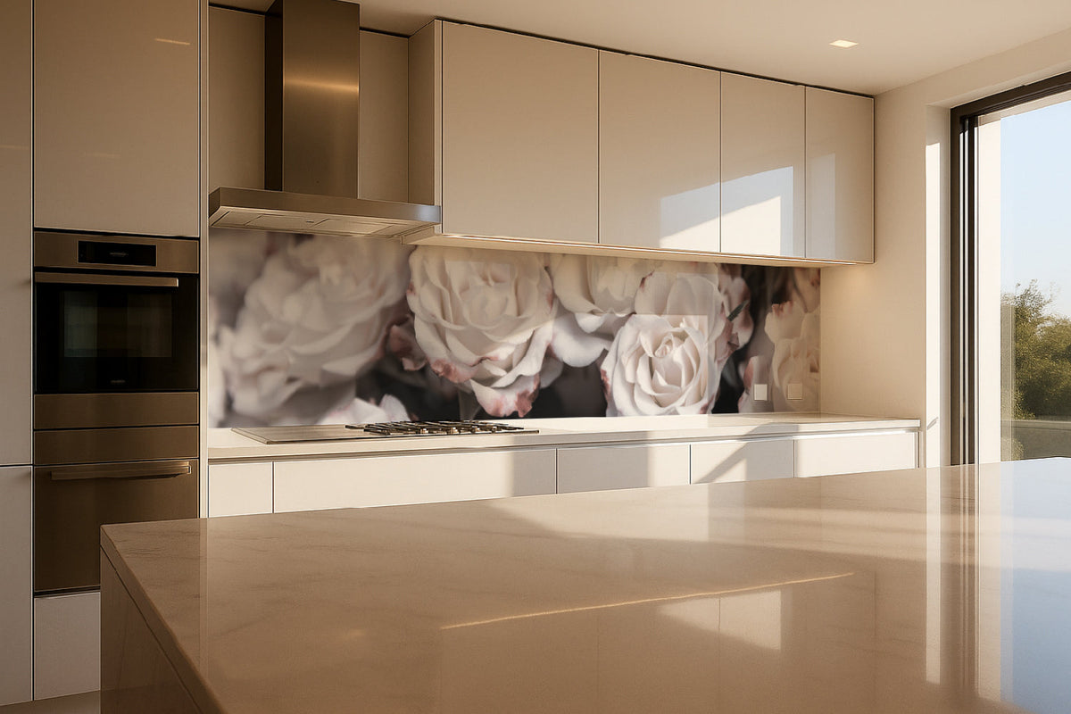 Küchenrückwand Blumenmotiv Romantik