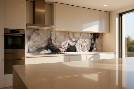 Küchenrückwand Blumenmotiv Romantik