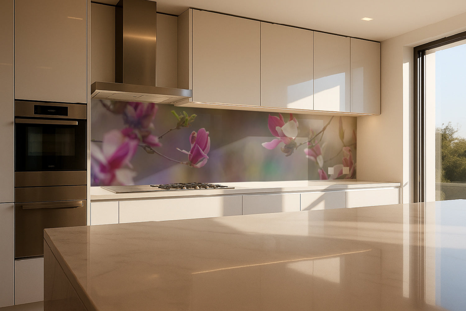 Küchenrückwand Magnolien
