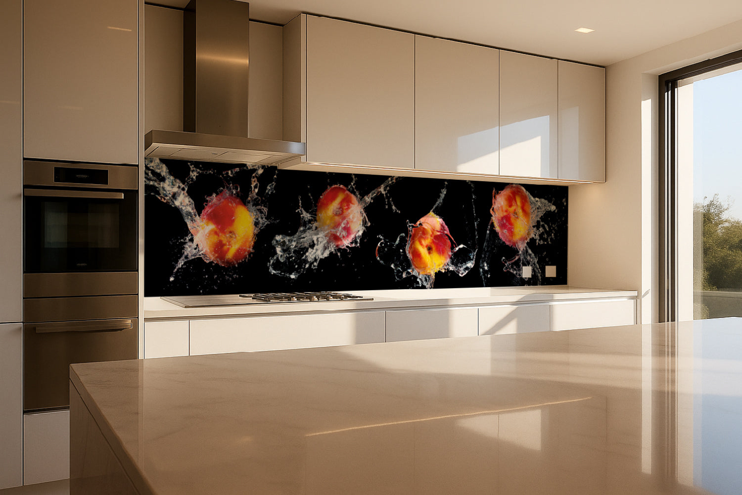 Küchenrückwand Pfirsich Splash