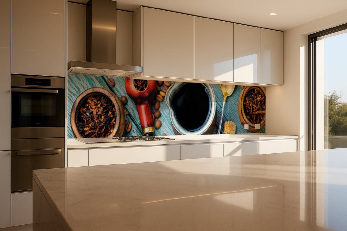 Küchenrückwand Kaffee & Pfeife Vintage