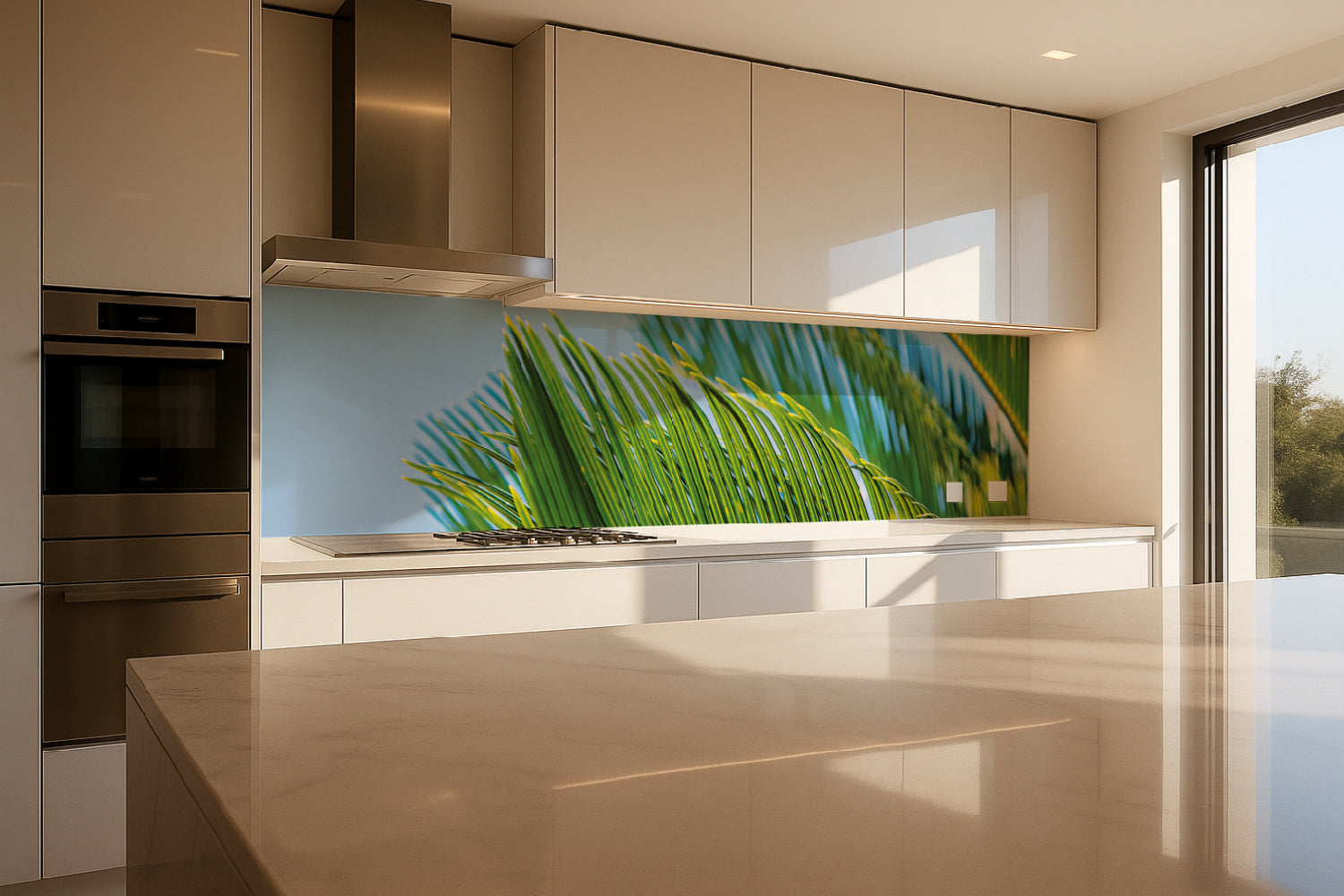 Küchenrückwand Palmenblätter Tropisch