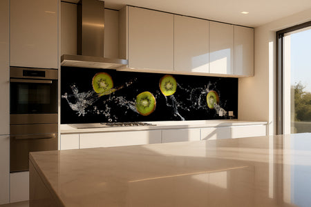 Küchenrückwand Kiwi Spritzwasser Effekt