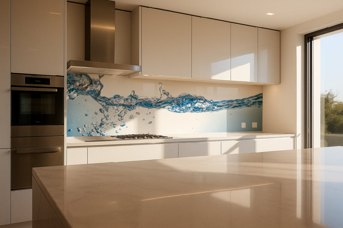 Küchenrückwand Wasser Welle