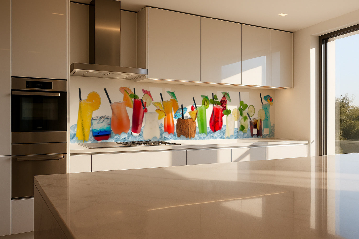 Küchenrückwand Bunte Cocktails