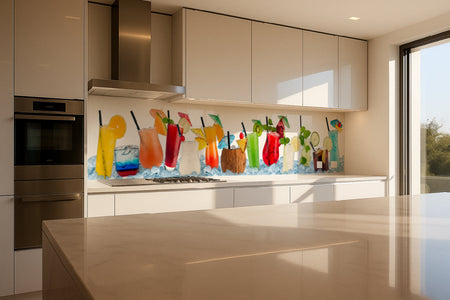 Küchenrückwand Bunte Cocktails