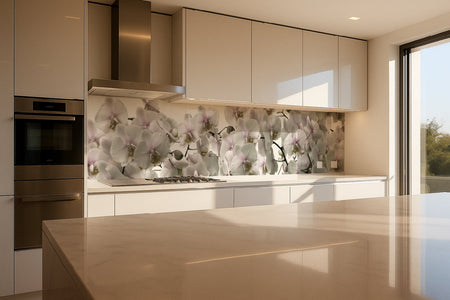 Küchenrückwand Orchideen Blüten