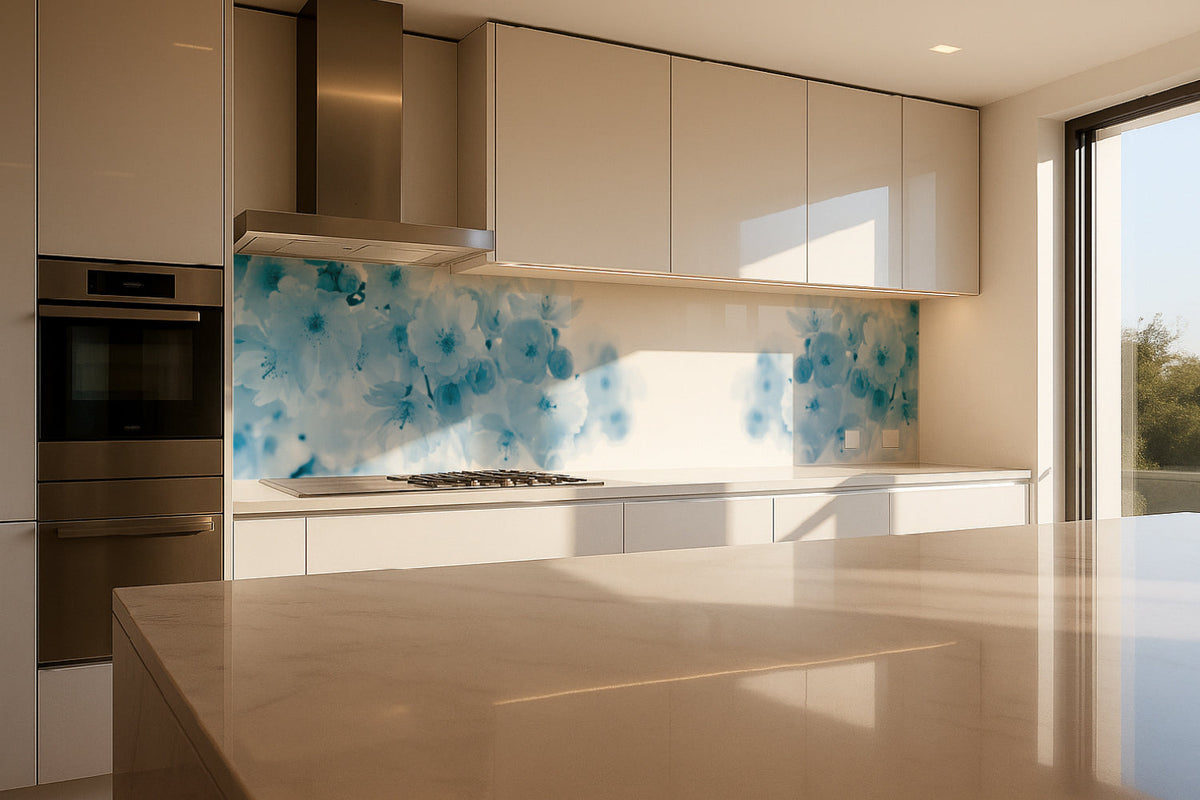 Küchenrückwand Stilvolle Blütenoptik