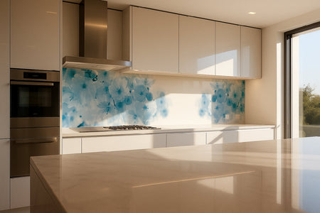 Küchenrückwand Stilvolle Blütenoptik