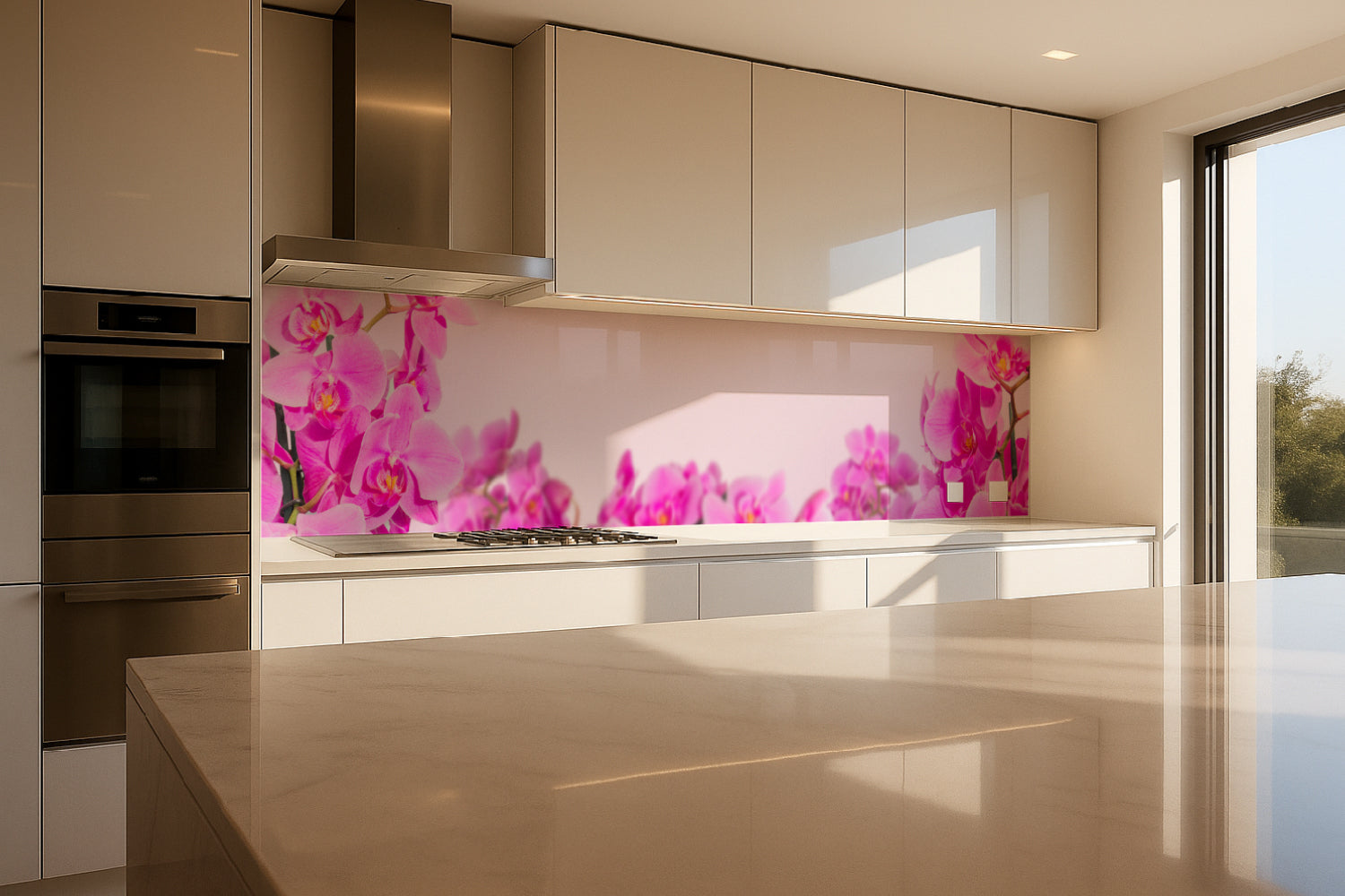 Küchenrückwand Orchideen Stilvoll