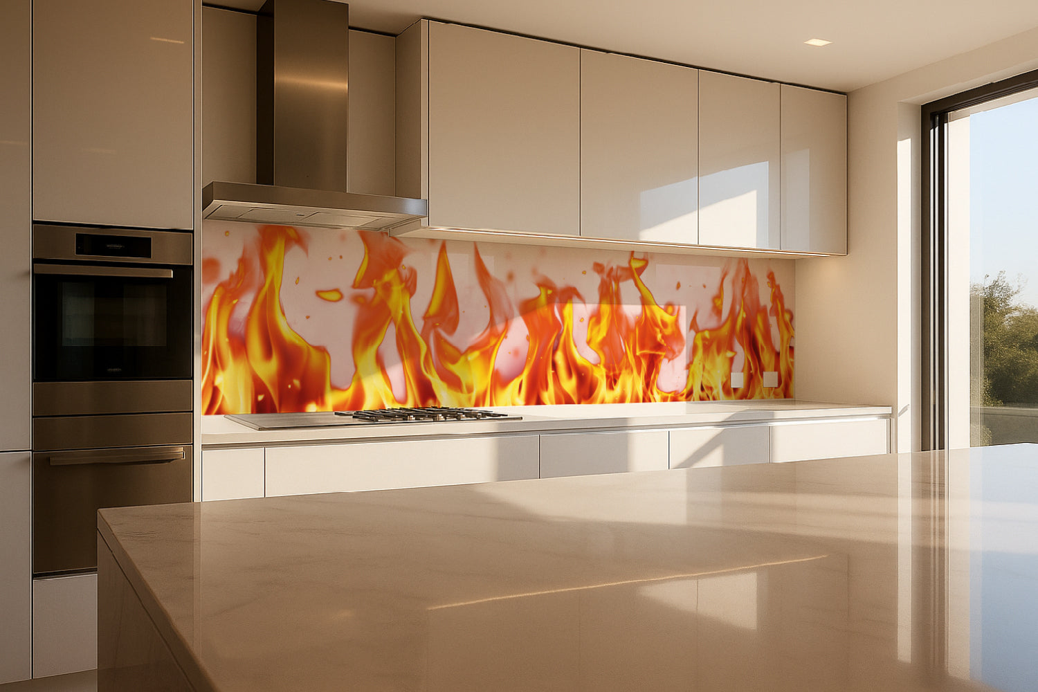 Küchenrückwand Feuer & Flammen