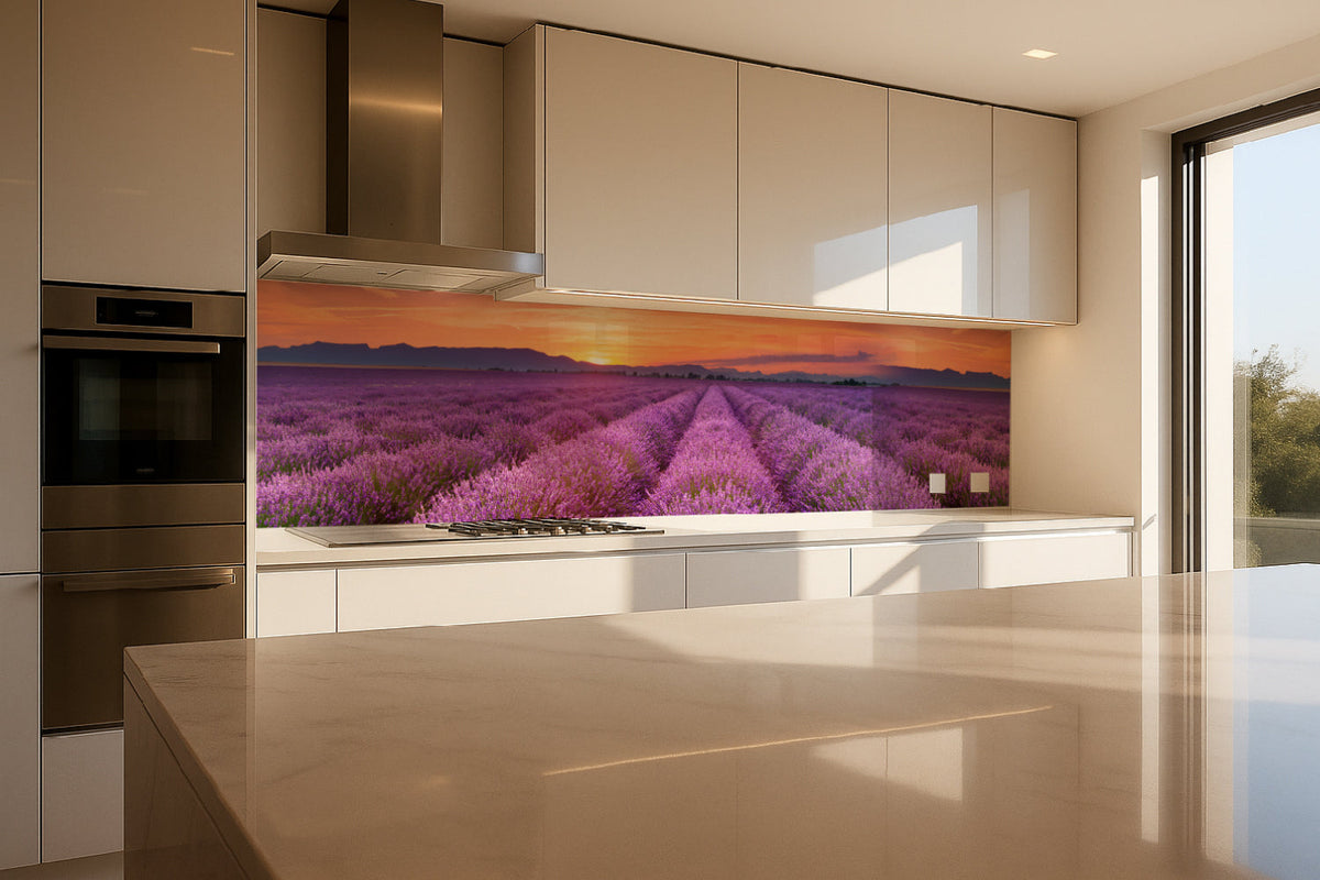Küchenrückwand Lavendelfeld Provence