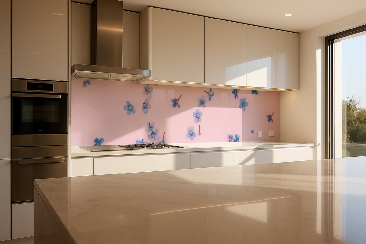 Küchenrückwand Romantisches Blumenmotiv