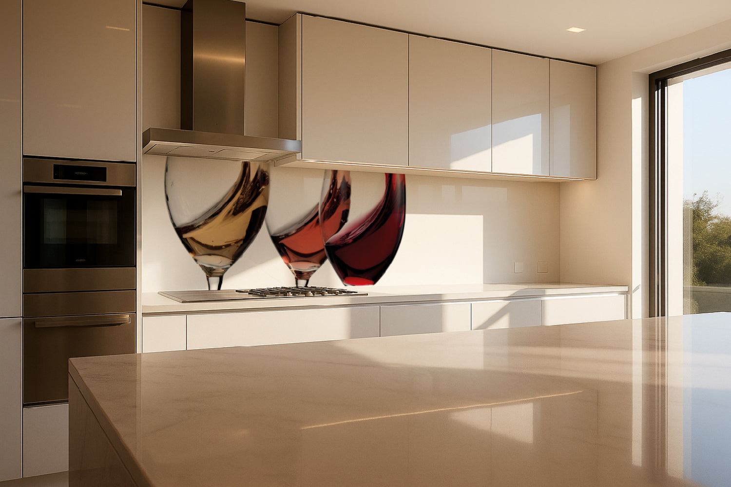 Küchenrückwand Weingläser